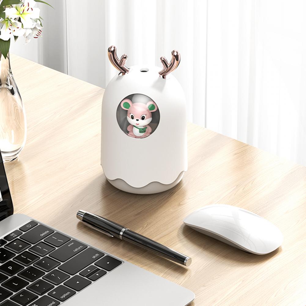 Portable USB Mini Air Car Humidifier Household 300ml Ultrasonic Humidifier with LED Night Lamp for Home Office Car