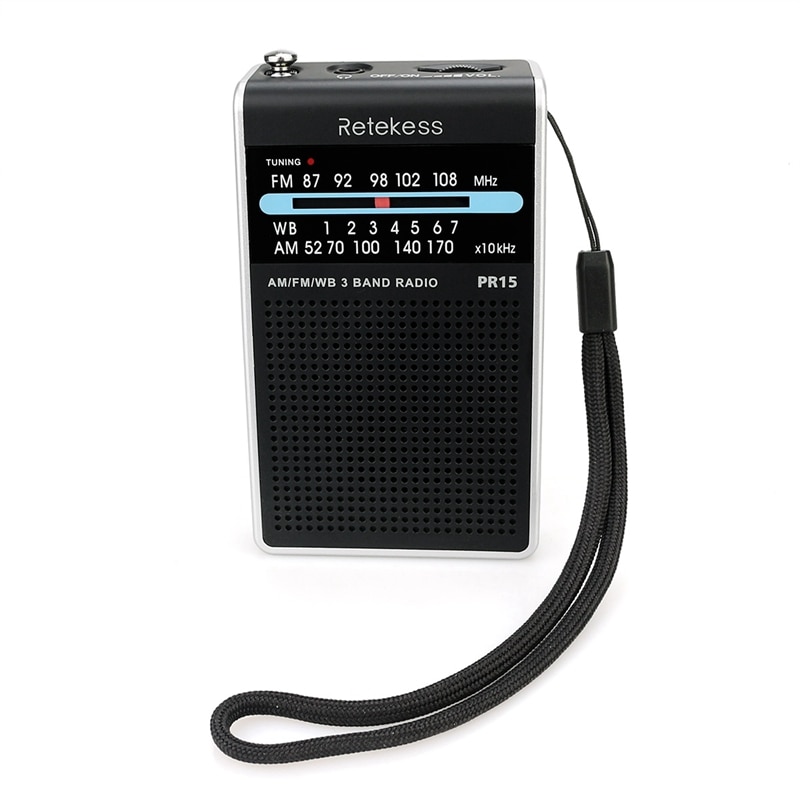 Retekess PR15 Fm Am Noaa Pointer Tuning Radio Mini Handheld Radio Draagbare Pocket Radio Ontvanger Met Weer Waarschuwing