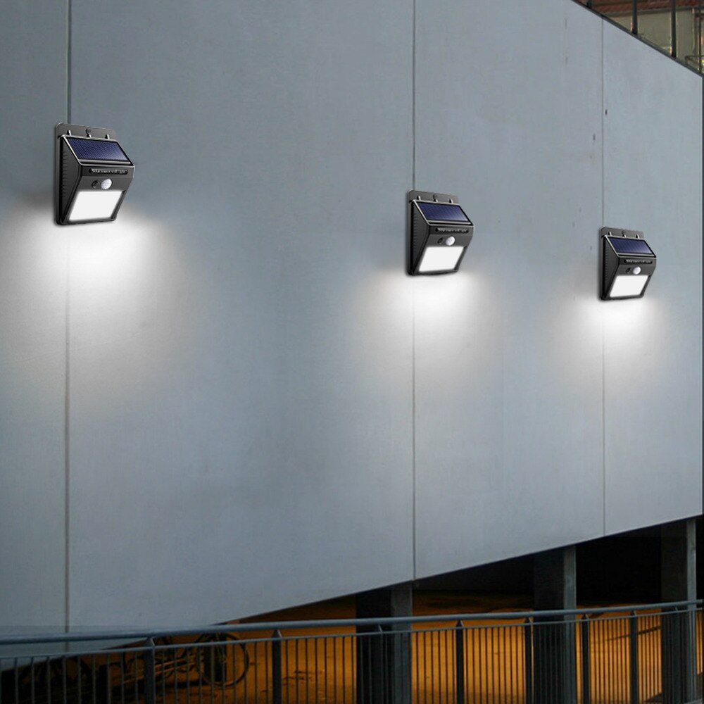 Solar led gadelys til hjemmet have hegn pir bevægelsessensor væglamper 35 30 20 smd 2835 led solar lys vandtæt