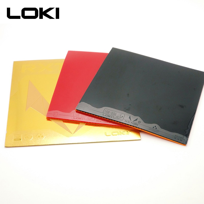 LOKI RXTON3 Red Sticky Table Tennis Rubber with Hard Orange Sponge Pips In Black Pingpong Rubber for Loop and Control