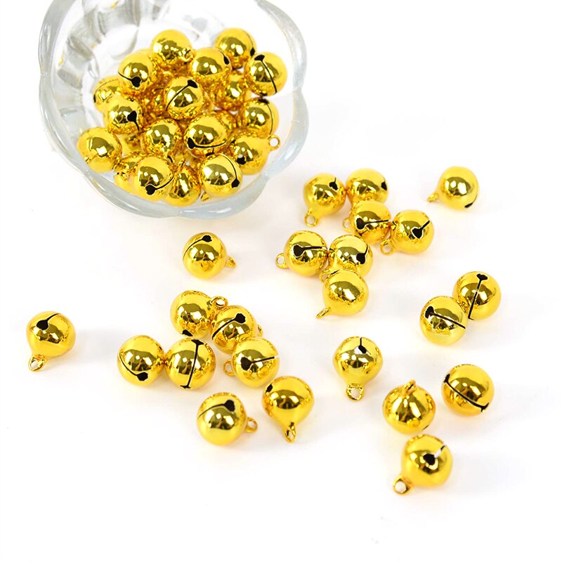 6/8/10/12/14Mm 50 Stuks Jingle Bells Iron Hangers Losse Kralen Voor Festival party Kerstboom Decoratie/Diy Ambachten Accessoires: B06 / 12mm