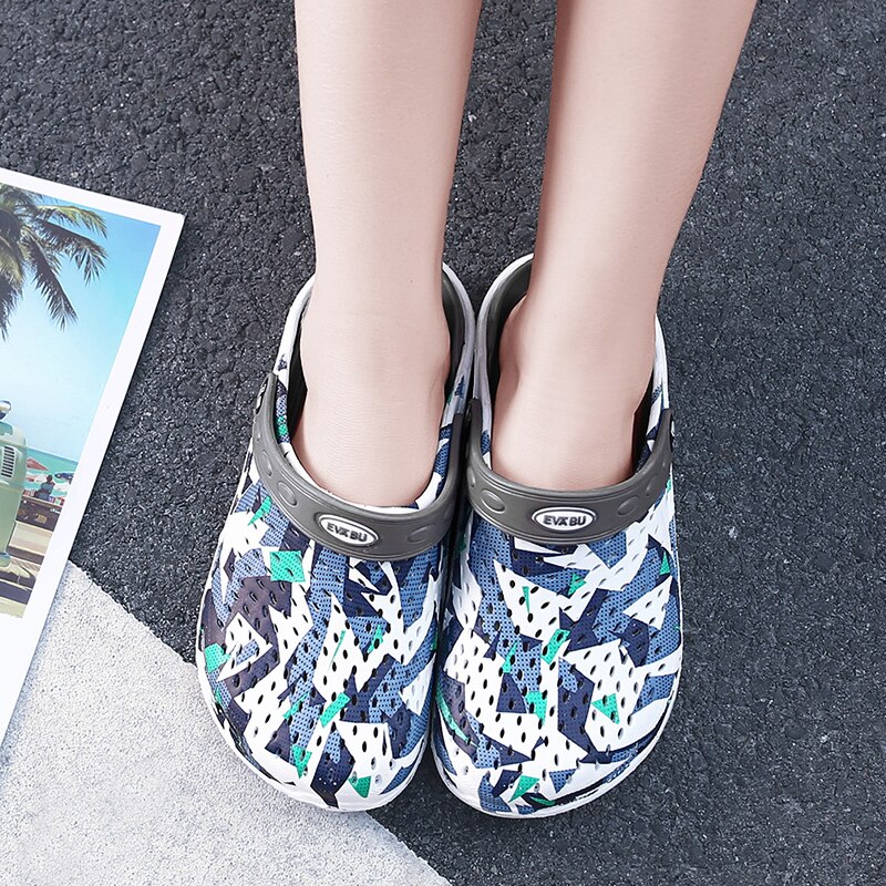 Summer Women Croc Clogs Platform Graffiti Garden Sandals Fruit Slippers Slip On For Girl Beach Shoes Slides Outdoor