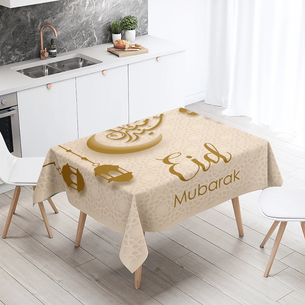 Eid Haupt dekoration Tischdecke Ramadan arabische Kalligraphie muslimische dekorative Tischdecke wasserdicht und schmutz abweisend
