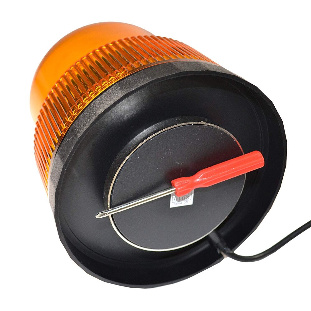 Luz LED de advertencia giratoria para coche, luz estroboscópica de policía montada magnética, de color rojo, amarillo y azul, luces de emergencia, faro