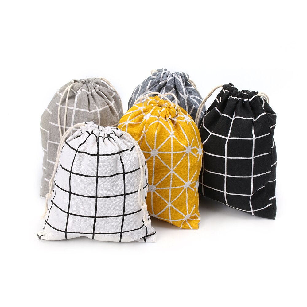 1PC Portable Drawstring Bags Cotton Handbag Storage Bags Travel Makeup Clothing Shoes Pouch Clothes Storage Travel Accessories