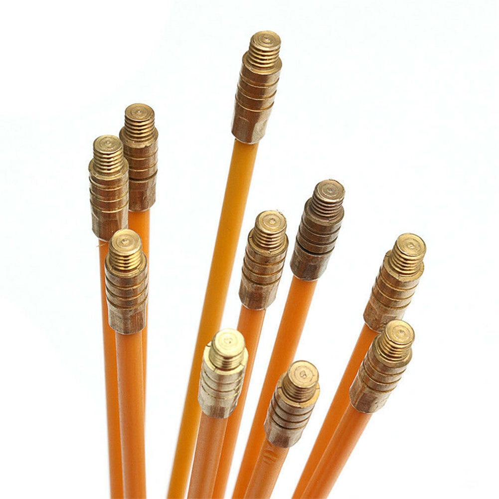 4mm 33cm Duct Accessories Wire Threader Wall Connectable Snake Push Fiberglass Fish Tape Set Conduit Electric Cable Puller Tool