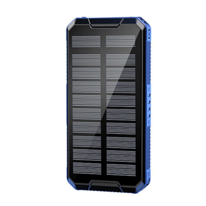 Solar Wireless Power Bank 80000mAh Portable Phone External Charger Solar Battery Pack Wireless Charging Outdoor Travel Powerbank: blue