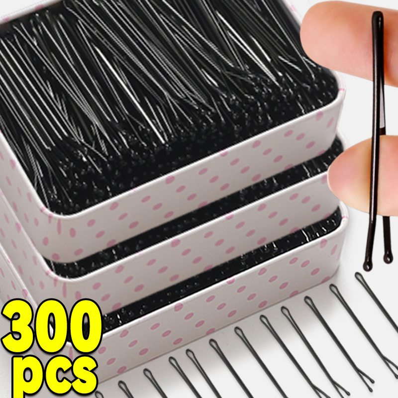 50/300 pçs grampos de cabelo preto em forma de u grampo de cabelo invisível ondulado estilo de penteado metal aperto de cabelo barrette acessórios de cabelo