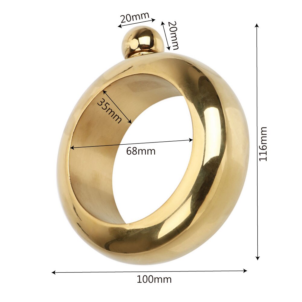 3.5 oz armbanden heupfles drinkgerei accessoires voor whisky wodka alcohol armband wijnfles ronde chique heupfles