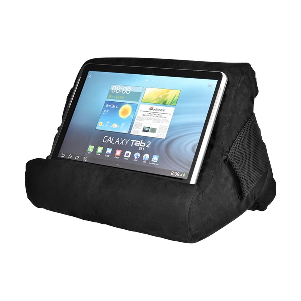Draagbare Vouwen Kussen Tablet Houder Voor Ipad Lezen Beugel Zachte Kussen Stand Voor E Lezers Smartphone Boek Mount Met Pocket