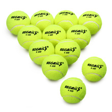 Pelotas de tenis sin presión con bolsa de malla, 12 Uds., pelota de tenis, rebote de goma, entrenamiento práctica, pelotas de tenis, juguete para mascotas