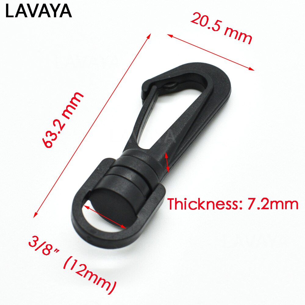 2pcs 6 Size Pick Webbing 1/2"~2" Plastic Swivel Snap Hooks Hardware Side Release Buckle Paracord Backpack Straps Bag Parts