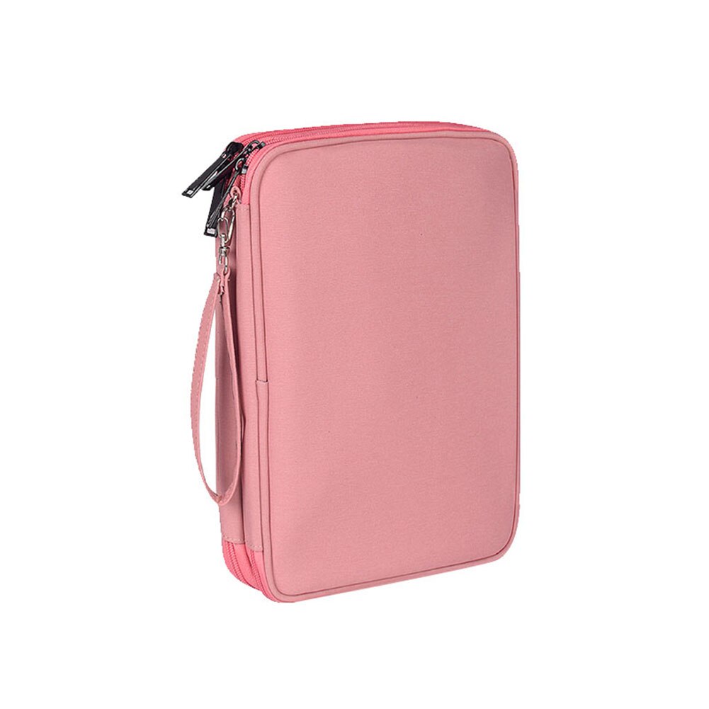 Tragbare Wasserdichte USB Daten Kabel Lade Tasche Telefon Pad Zip Veranstalter Fall AS99: Rosa