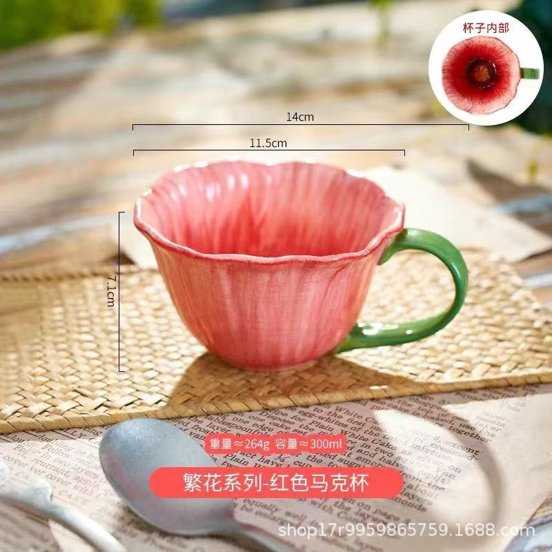 Keramische Bloem Serveerschaal Taart Dessertbord Bloem Keramische Kom Huishoudelijk Servies Set Eettafel Keuken Gereedschap Decoratie: Champagne