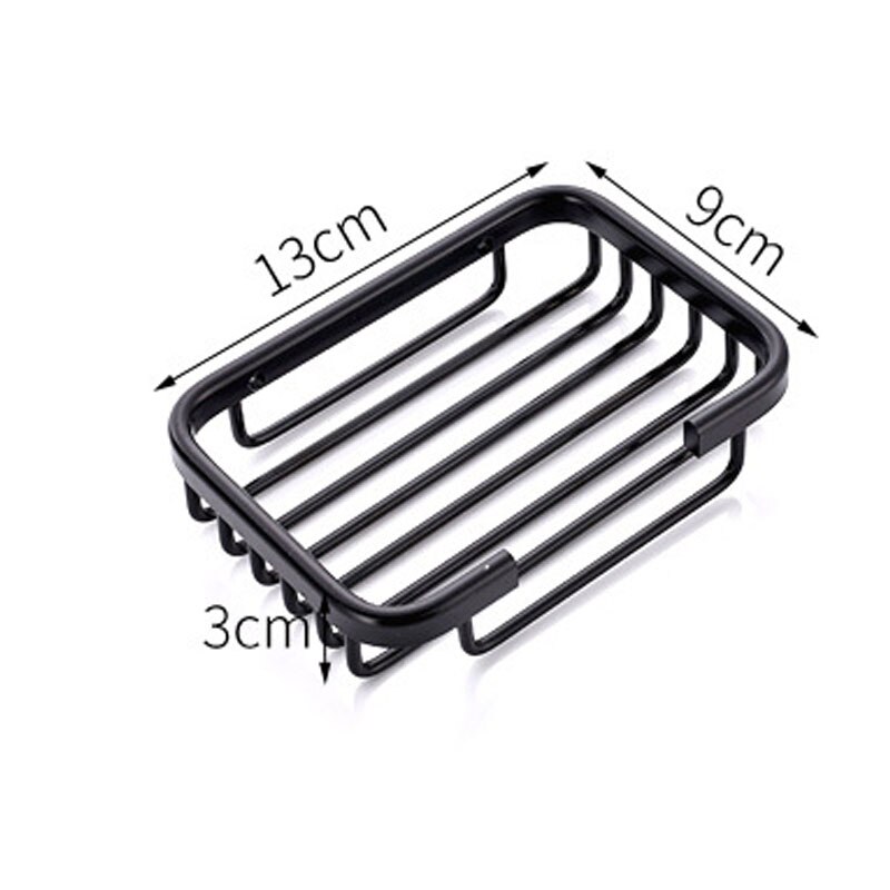 Porte-savon en aluminium multi-usages, sans poinçon, étagère de drainage, conteneur mural pour savon, accessoires de salle de bains et de cuisine