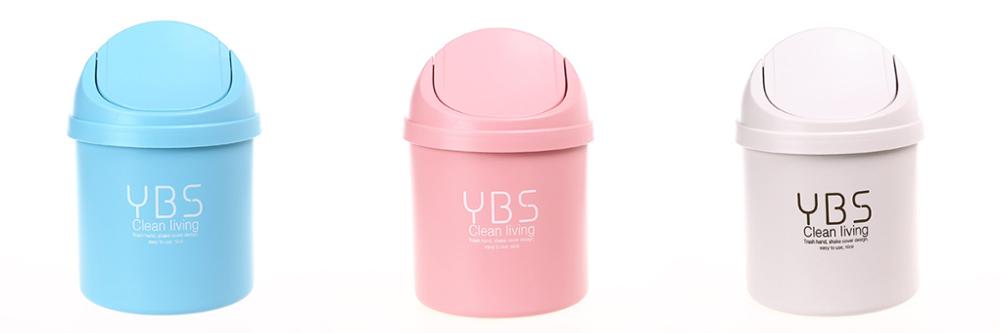 Trash Can Mini Waste Bin Small Garbage Bin Bathroom Bedroom Waste Bin Plastic Push Button Waste Bin Rubbish Can: Random color