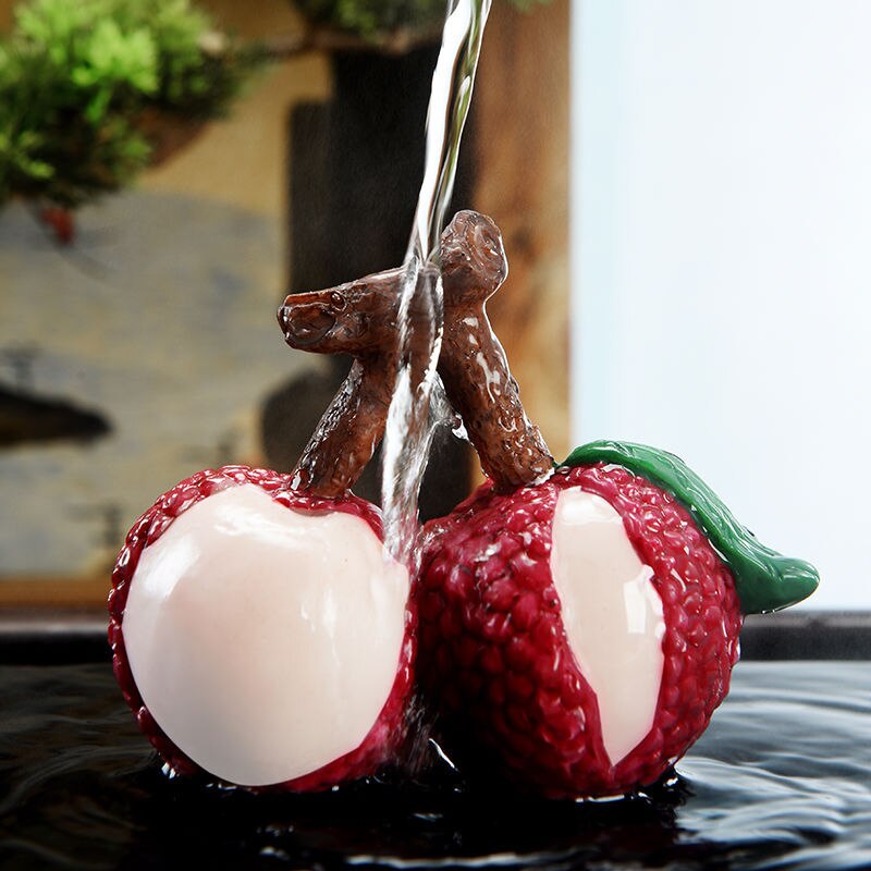 Color Changing Tea Pet Lychee Decoration Artware Decorations Tea Ceremony Kung Fu Tea Set Accessory Same Auspicious Fruit Lucky