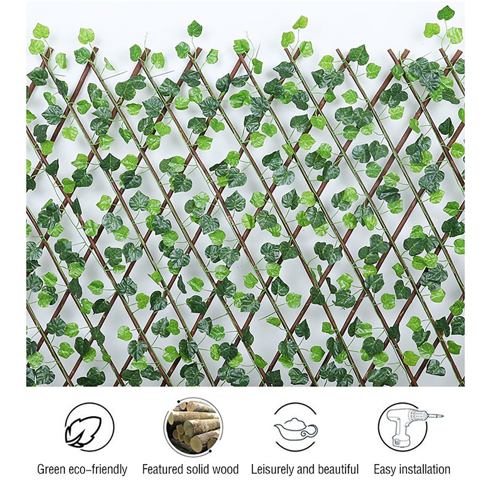 Expanding Trellis Fence Retractable Fence, Artificial Garden Plant Fence Uv Protected Garden Decoration Outdoor Tuin Decoratie