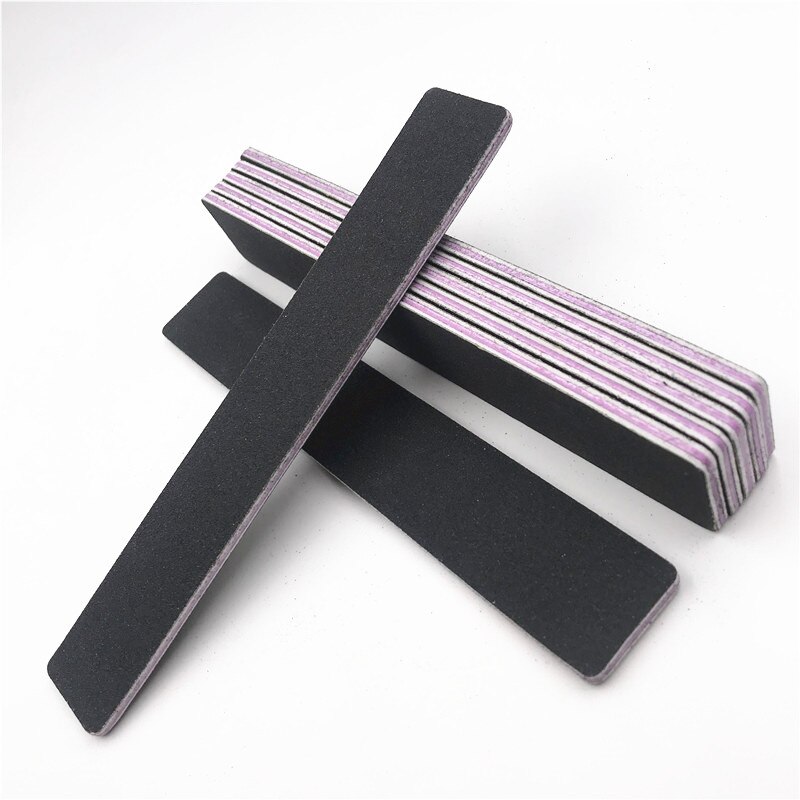 100/180 Nail Art Buffer File Black Square Nail Files Set 5pcs/set Block Sanding Pedicure Manicure Nail Care Makeup Tools