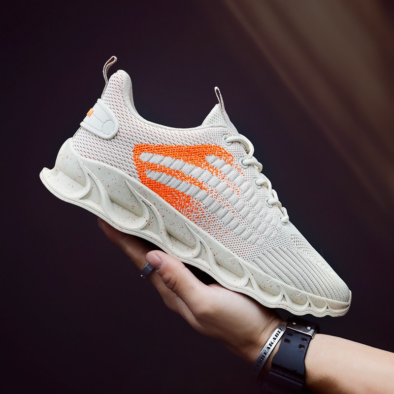 Sportssko mærke sko brede åndbare sneakers mænd sko letvægts sort mand walking fodtøj mænds fritidssko