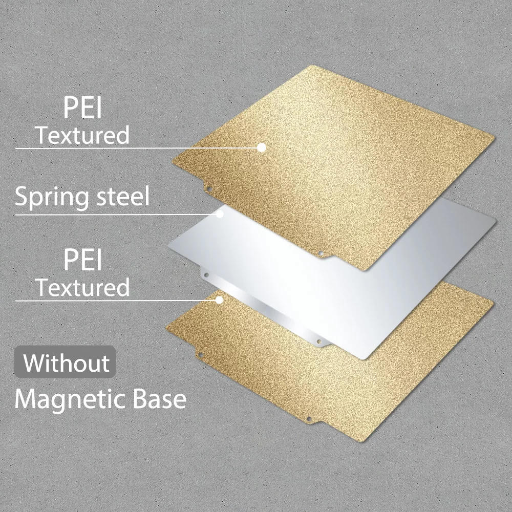 PEI Magnetic Build Plate MK3S PEI Sheet Ender 3 V3 Se Bed Double 180/220/235/300/310/350 Upgrade Removal Textured Spring Steel: 1.2mm / Red