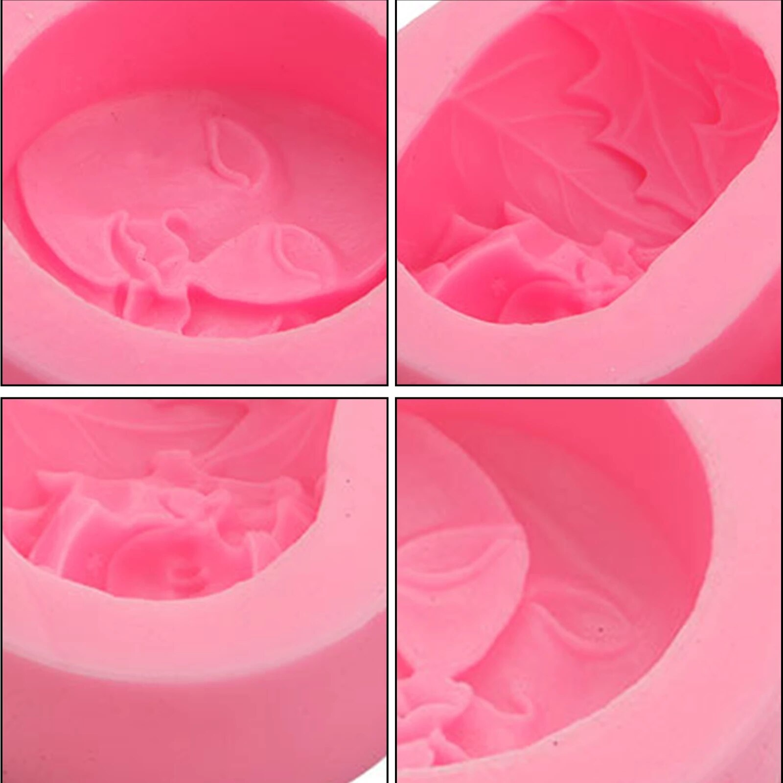 Moldes de silicona con de Luna y amor, adornos hechos a mano, vela de yeso, para fabricación de velas