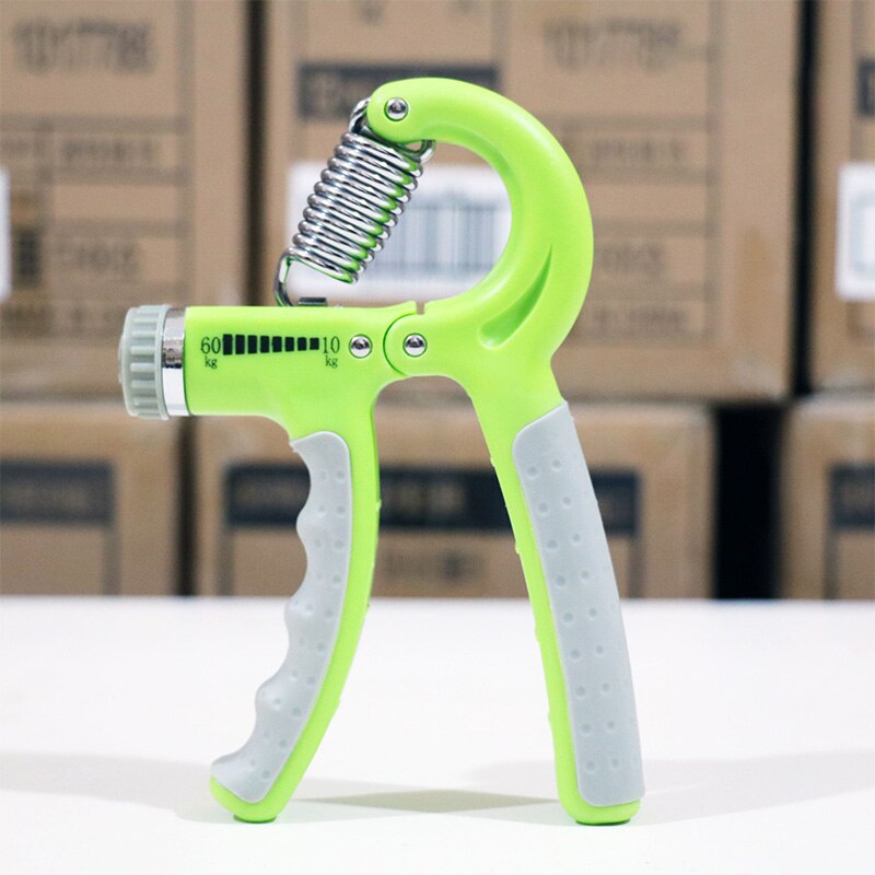 Adjustable Lengthened Handle Heavy Grips Hand Gripper Fitness ExerciserWrist Strength Training Hand Gripper Gym Power Grip: Green