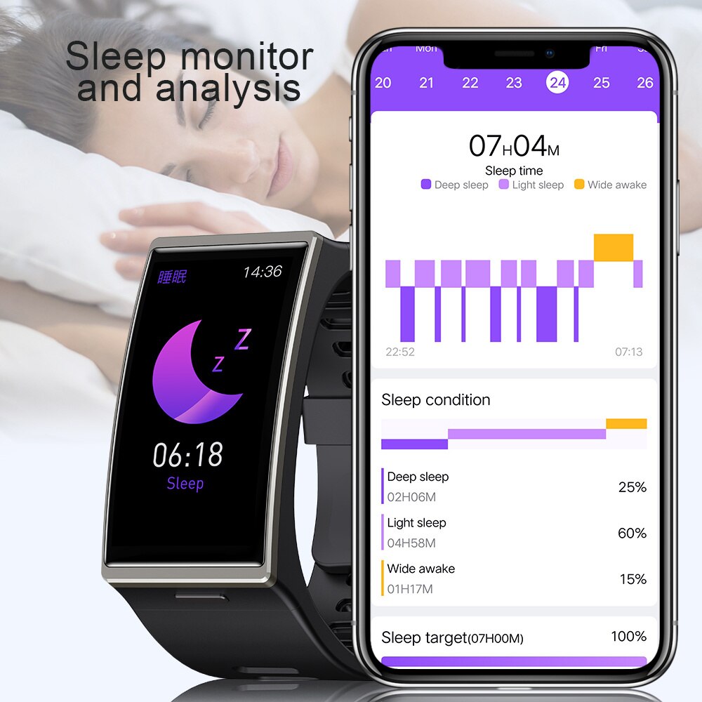 Xiaomi IP68 Waterproof Smart Watch 1.9 Inch 170*320 Screen SmartWatch Sport Heart Rate Blood Pressure Band Android IOS Men Women