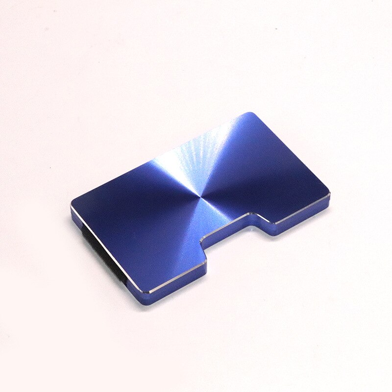 RFID métal Mini argent Simple mince métal porte-carte de crédit avec RFID Anti-chef voyage Mini portefeuille homme pour rfid portefeuille: blue