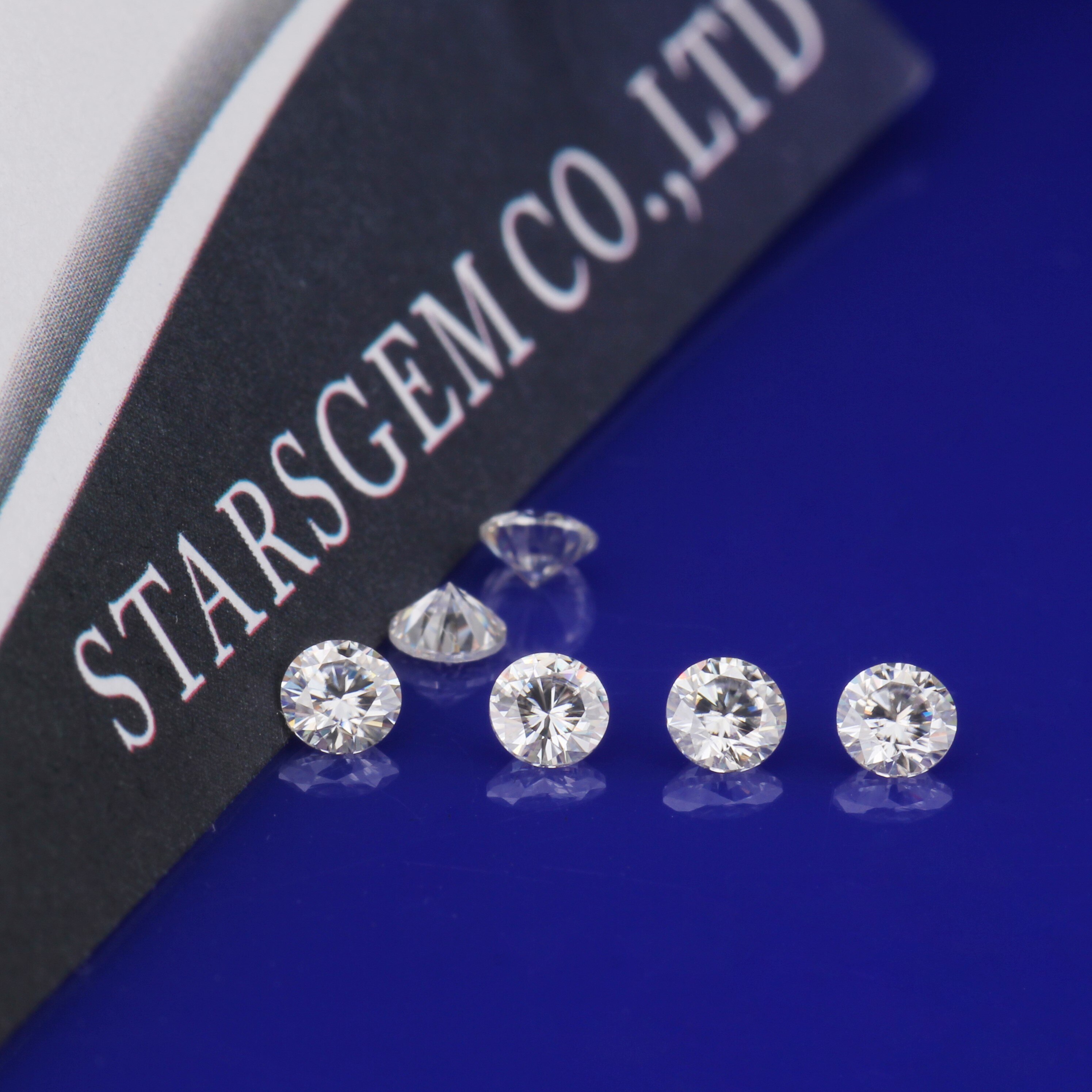 Starsgem 3mm Round Briliant Cut Test Passed Positive EF Loose Moissanite Bead for Ring Settiing