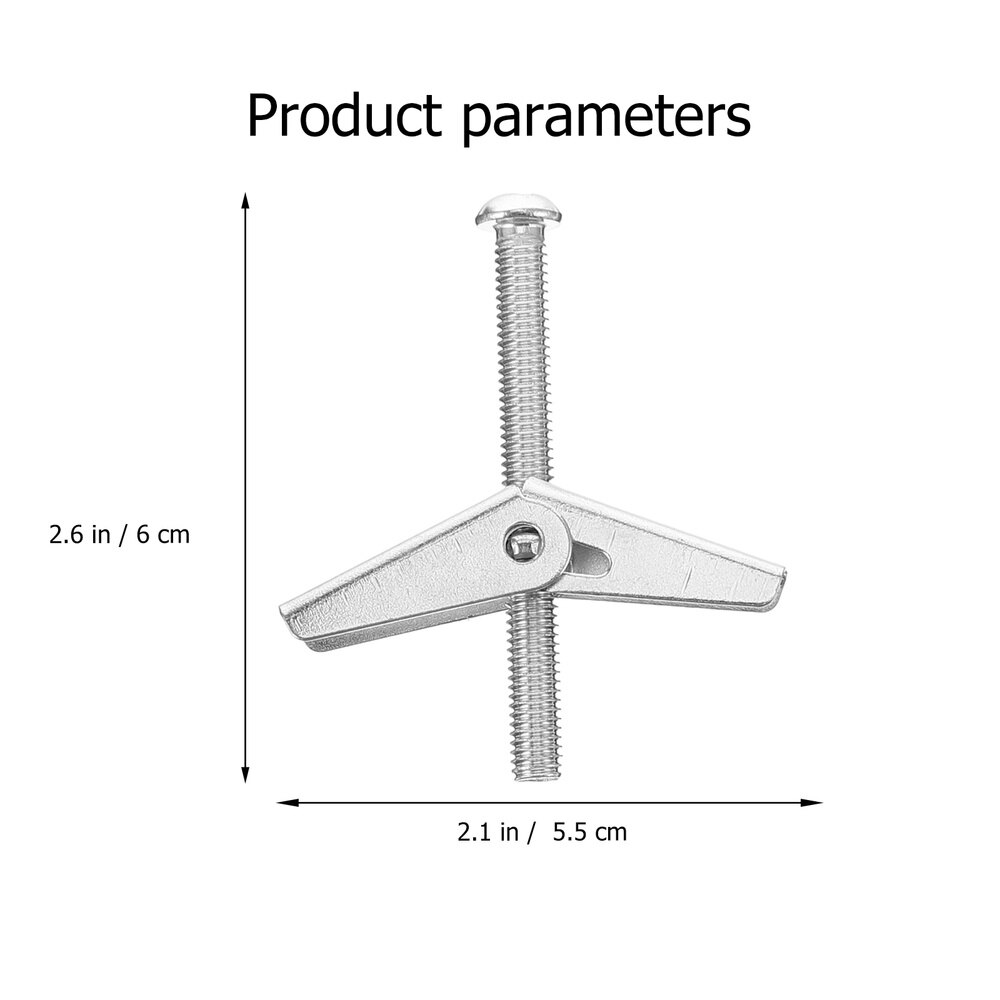 20pcs Toggle Bolts Practical Sturdy Drywall Bolts Hanging Heavy Items Bolt for Indoor