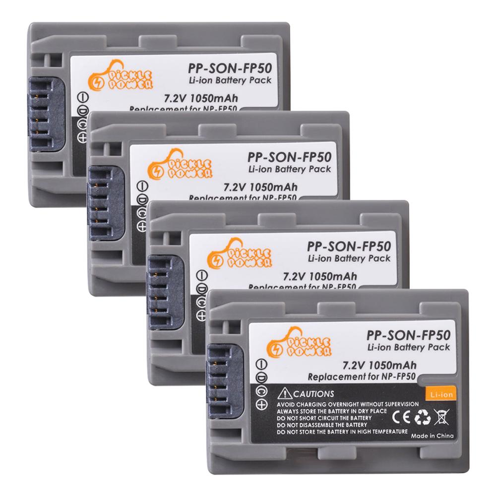 NP-FP50 NP FP50 NPFP50 Battery and LED Charger Set for Sony NP-FP30 NP-FP50 NP-FP60 NP-FP70 NP-FP71 NP-FP90 Sony DCR-SX40 SX40R: 4 battery