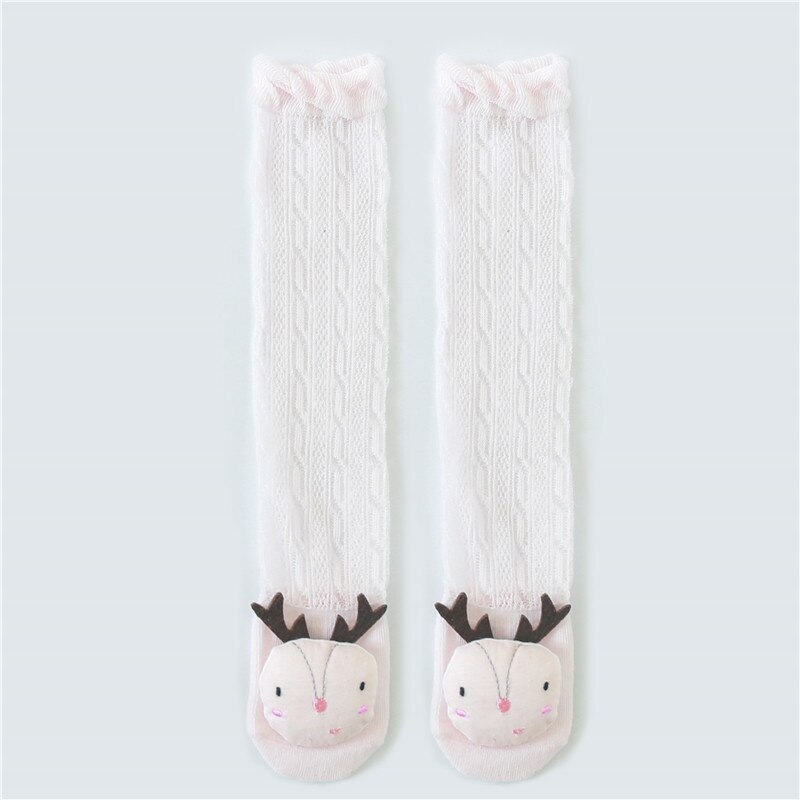 Baby Strakke Bodysuits Floor Jongen Meisje Kinderen Kinderen Zomer Ademend Anti Slip Peuter Slipper Hoge Knie Kous Baby Mesh: Roze / 1 to 3 Year