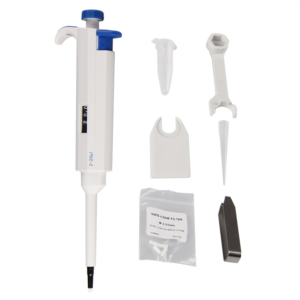 FOURE'S SCIENTIFIC Pipette 2-20ul Lab Adjustable Micropipettes Pipette Single Channel 2-20 Microliter Pipette Pipettor