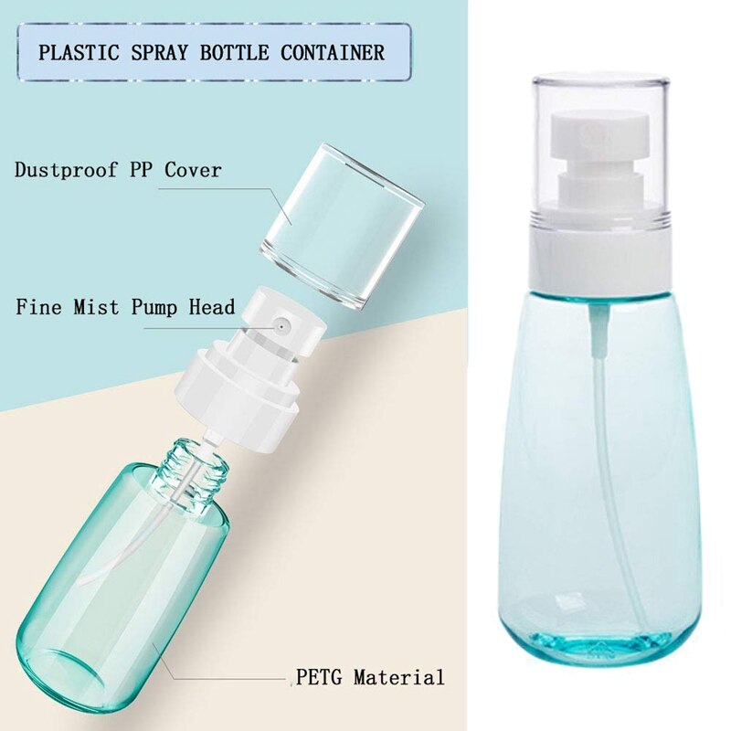 Spray Bottles 60Ml Fine Mist Empty Travel Cosmetic Refillable Container Hairspray Makeup Face Water Mister Plastic Sprayer Atomi