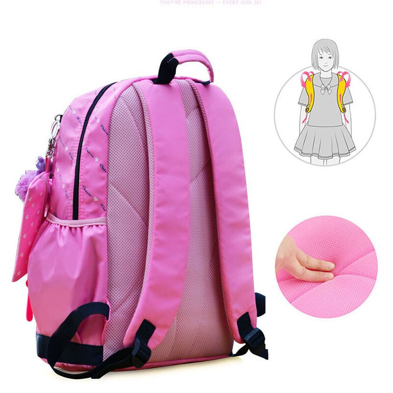 Orthopädische Primäre Rucksäcke Für Mädchen Schule Taschen 3 teile/satz Schul Dot Druck Schul jugendliche bookbag Rucksack Moch