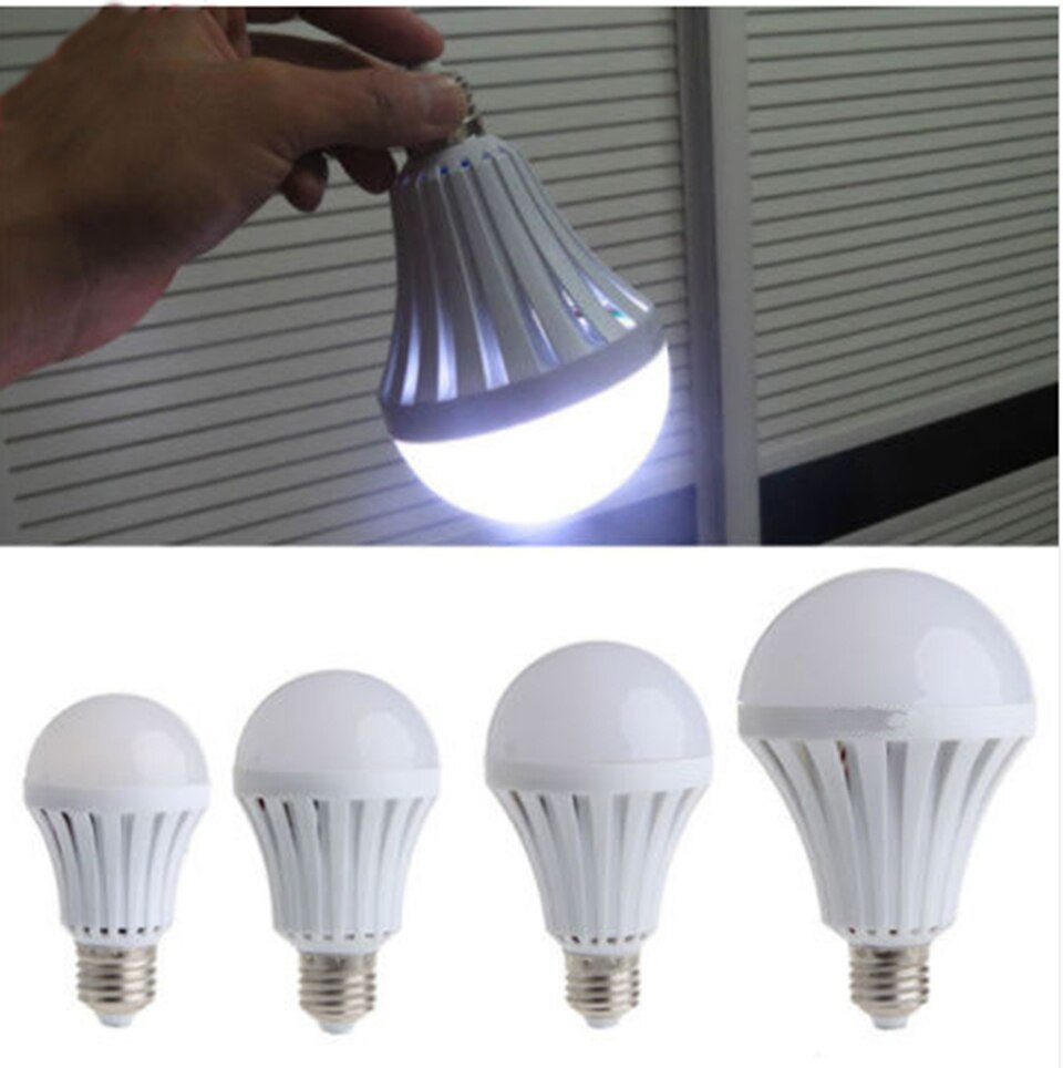 Led Slimme Lamp E27 5W 7W 9W Led Noodverlichting 220V Oplaadbare Batterij Verlichting Lamp Voor outdoor Verlichting Bombillas