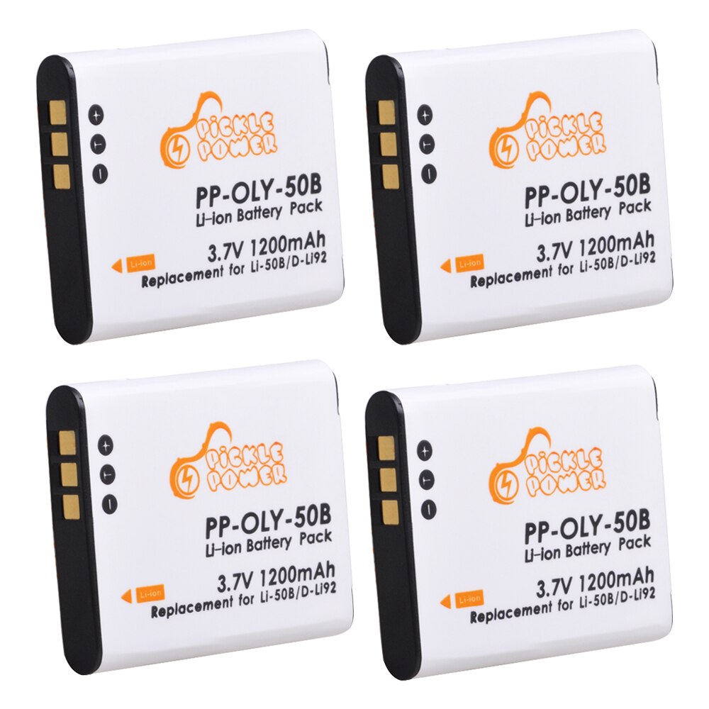 1200mAh Li-50B Battery for Olympus SZ-15, SZ-16 iHS, Tough 6000, 6020, 8000, TG-630 iHS, TG-820 iHS, TG-830 iHS, TG-850, TG-870: Yellow