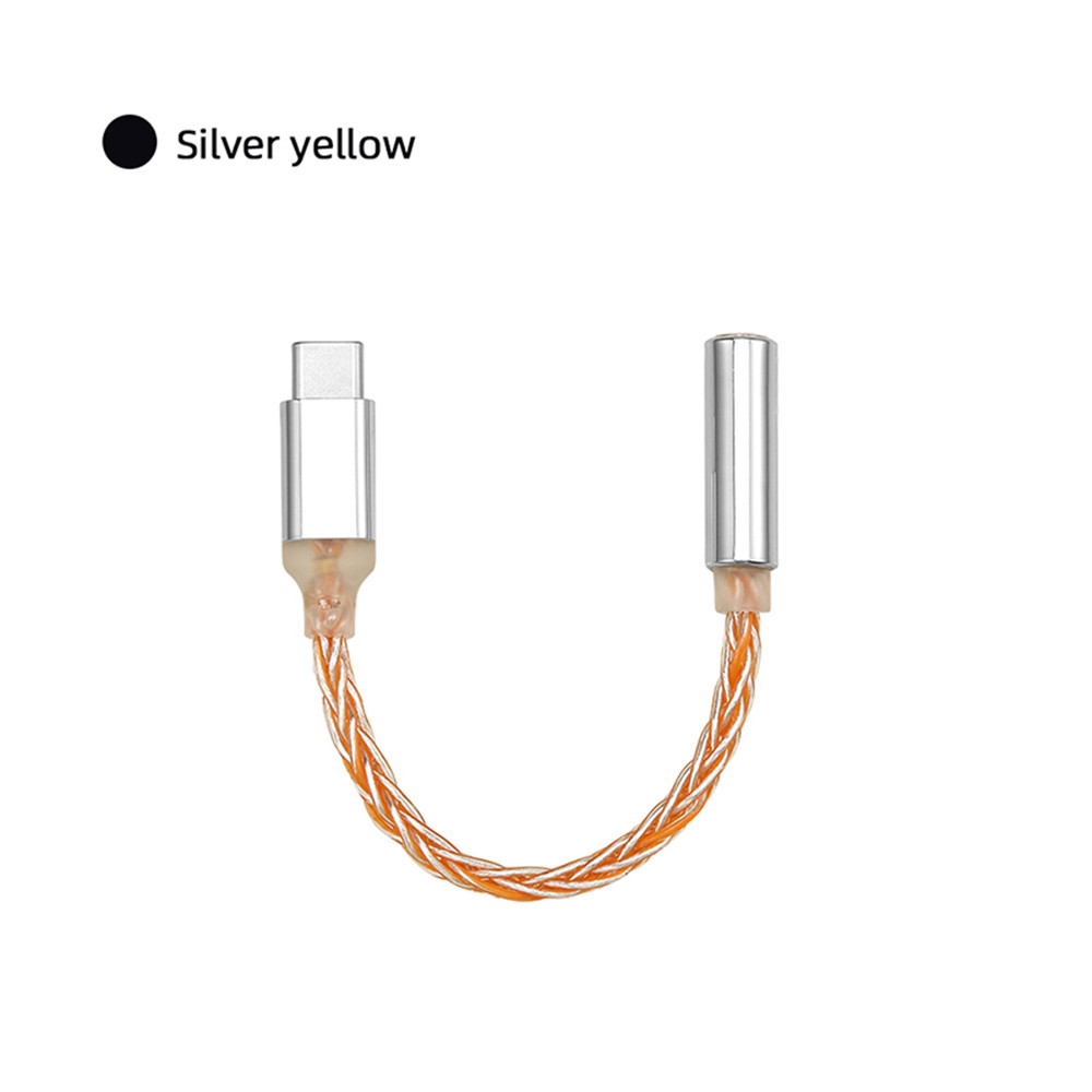 JCALLY JM6 type-c à 3.5mm CX31993 amplificateur de décodage audio numérique portable Hifi DAC casque mobile adaptateur USB type-c à 3.5mm: Silver Gold