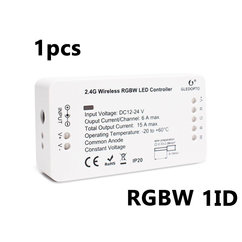 zigbee 3.0 ZLL wireless RGB LED controller 1ID or 2ID RGBW Dimming Light Strip Controller dimmer DIY smart home work with alexa: 1ID version