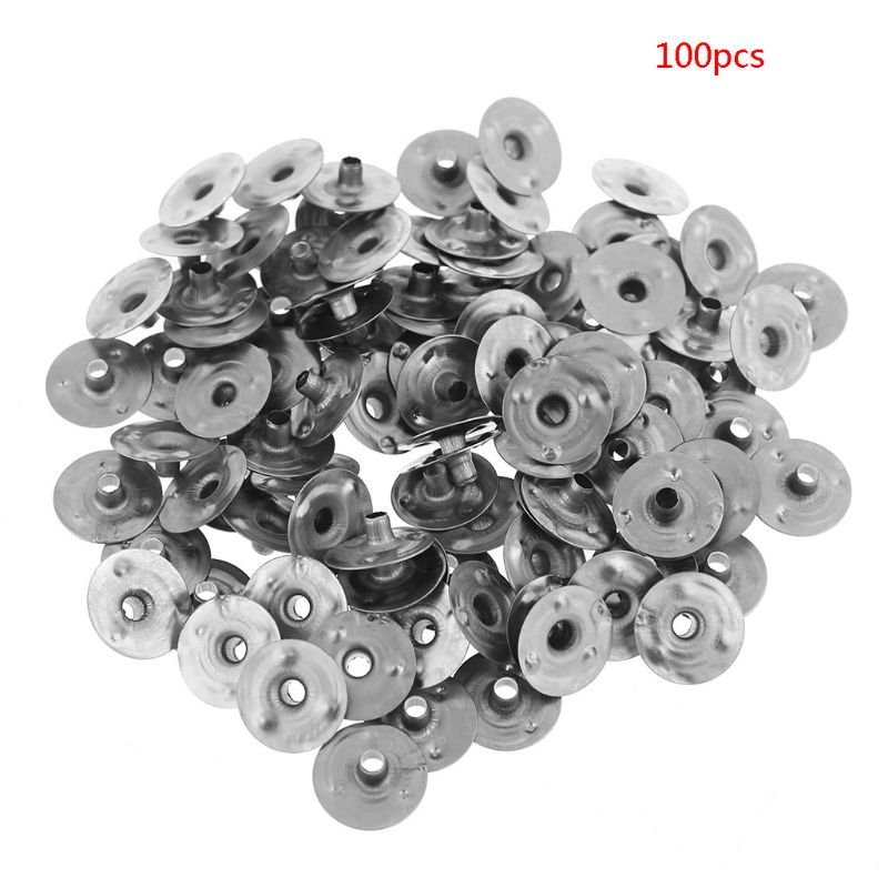 100/200 stuks metalen houder voor kaarsenlonten, zilverkleurig, voor het maken 12.5*2.5mm