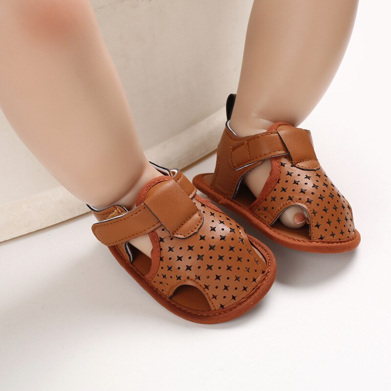 Kids Pasgeboren Baby Jongens Zomer Zachte Crib Schoenen Eerste Wandelaar Anti Slip Sandalen Schoen 0-18M
