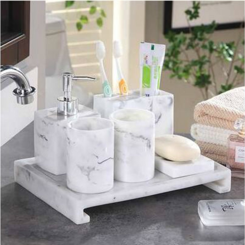 Diamond bathroom five-piece wash suit bathroom kits simple bathroom brushing cup mug cup set LO724410