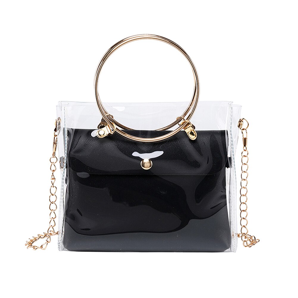 Bolso cuadrado transparente de PVC para mujer, bol... – Grandado