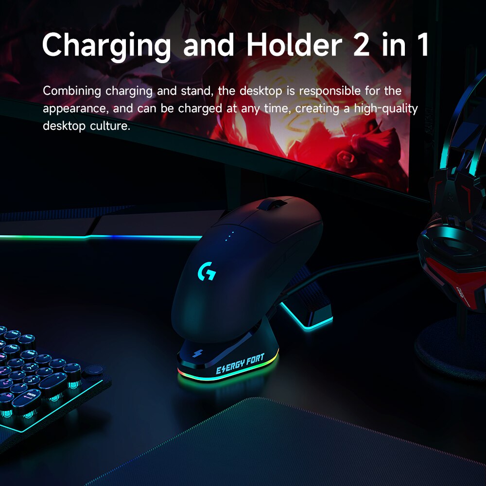 Gaming mus trådløs oplader qi erstatning trådløs logicool mus genopladelig til logicool  g403 g703 pro  g502 g903 gpw