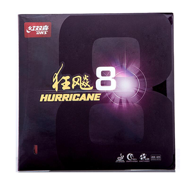 Original DHS Hurricane 8 For Ball High Tacky-Speed Table Tennis Rubber/ Ping Pong Rubber