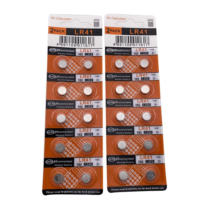 Bateria alcalina l736 1.55 sr41sw cx41 para o brinquedo do relógio 10 pces/cartão venda barata ag3 392 v lr41 192 baterias de botão 384 sr41