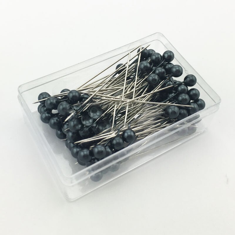 Kolorowe okrągłe głowa perły krawiectwo szpilki igły ściegu DIY rękodzieło ślub stanik szycia pozycjonowanie Szpilka z pudełkiem przyrządy robić szycia: 2