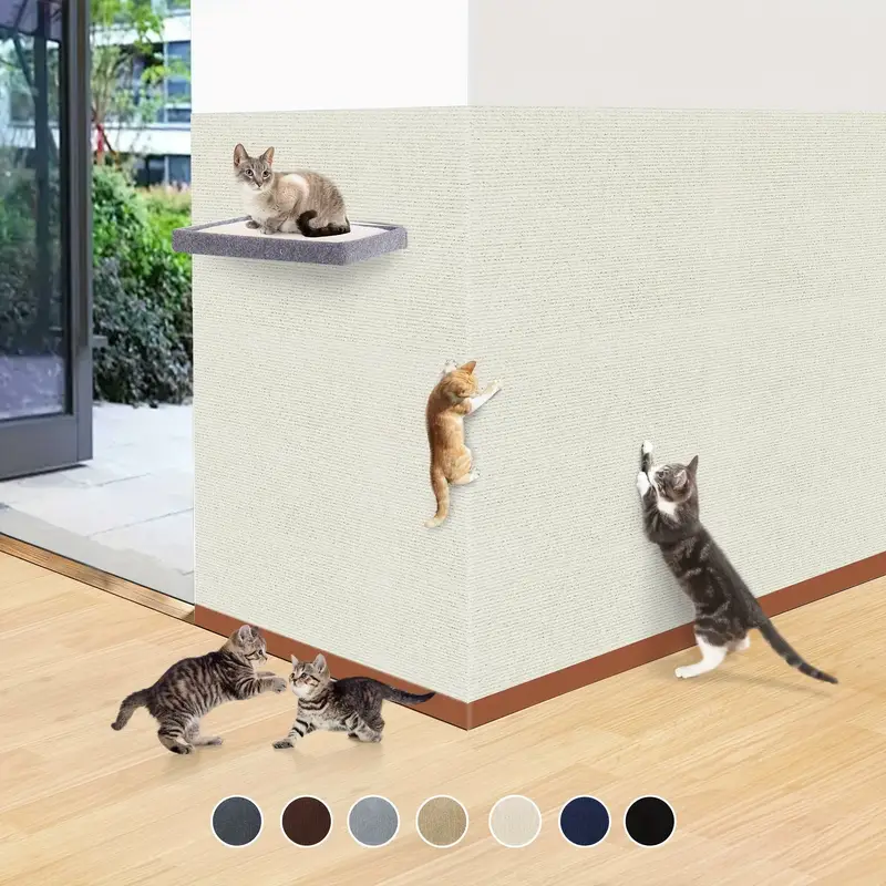 Self-Adhesive Cats Scratch Board Wall Anti Cat Scratch Carpet Mat Trimmable Cat Carpet Prevent Cat Scratcher Furniture Protector