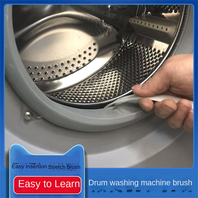 Universal Cleaning Brush Drum Washing Machine Cleaner Brush Radiator Dryer Machine Inner Barrel Long Brush Handle Washing Tool